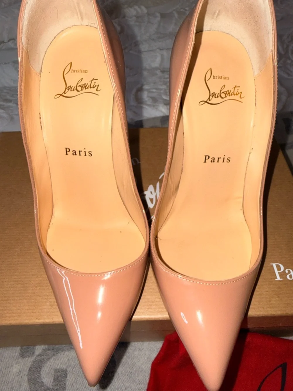 Christian Louboutin Nude Patent Pigalle Stiletto Pumps, 100mm, 36 - Picture 13 of 13
